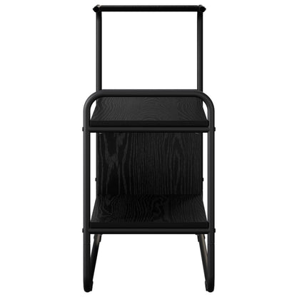 Console Table Black Oak 80 x 35 x 75 cm Engineered Wood