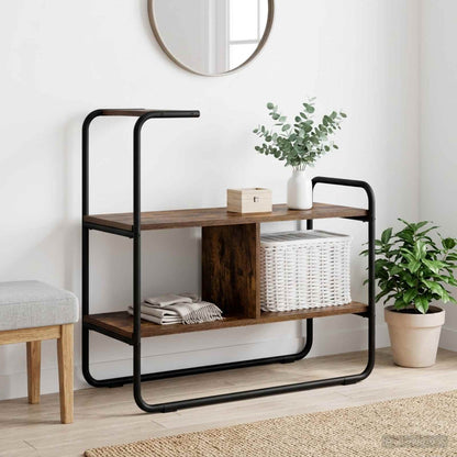 Console Table Smoked Oak 80 x 35 x 75 cm Engineered Wood