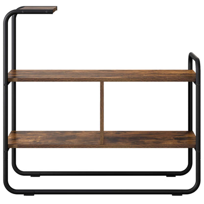Console Table Smoked Oak 80 x 35 x 75 cm Engineered Wood