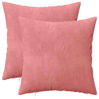 Cushion Cover 2 pcs HEERLEN Pink 30 x 30 cm Velvet
