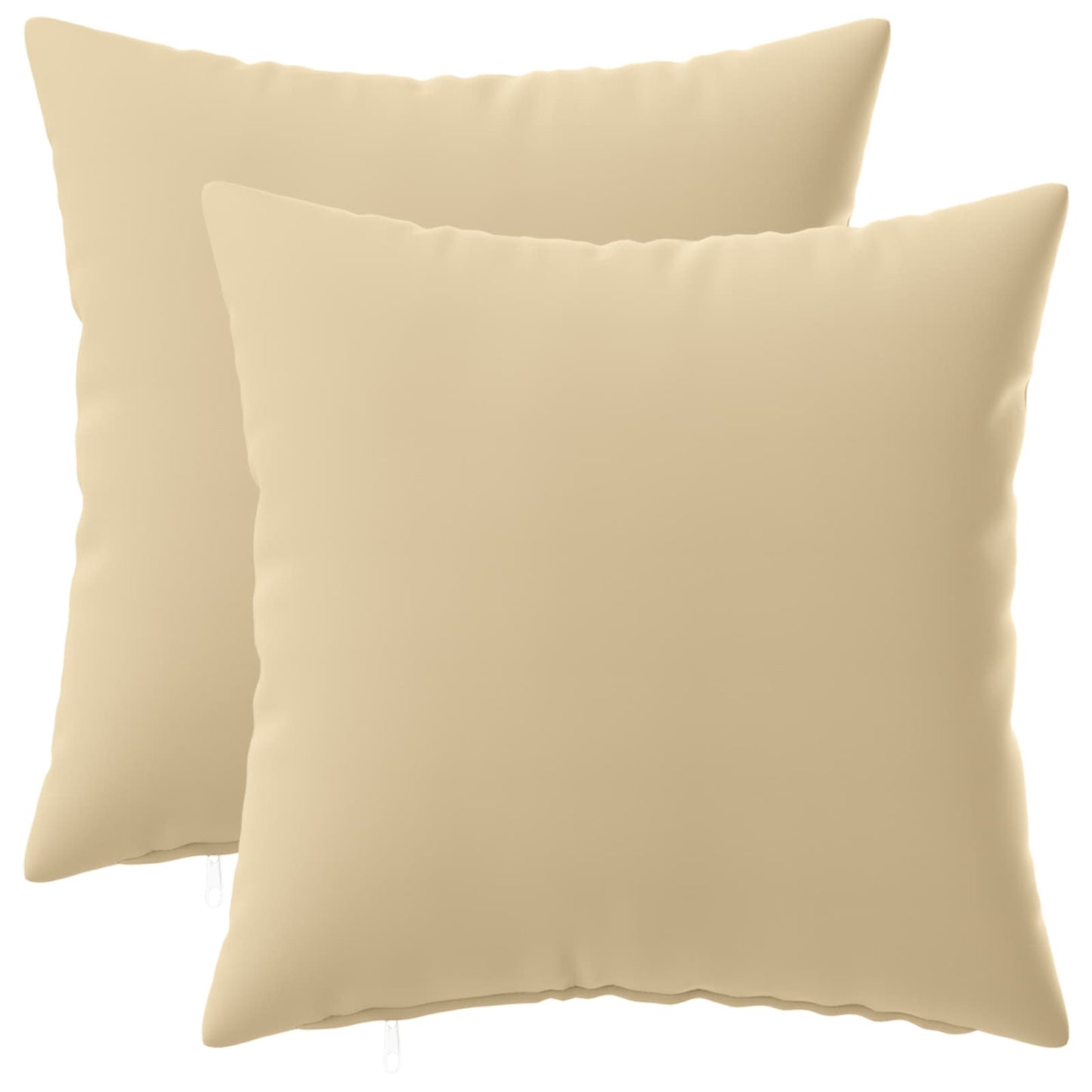 Cushion Cover 2 pcs HEERLEN Beige 30 x 30 cm Polyester