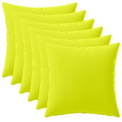 Cushion Cover 6 pcs HEERLEN Bright Green 30 x 30 cm Polyester