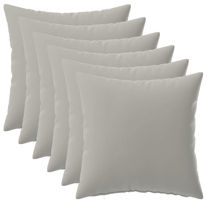 Cushion Cover 6 pcs HEERLEN Grey 30 x 30 cm Polyester