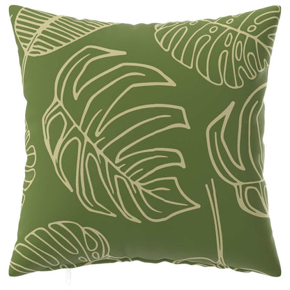 Cushion Cover 2 pcs HEERLEN Leaf Design 30 x 30 cm Polyester