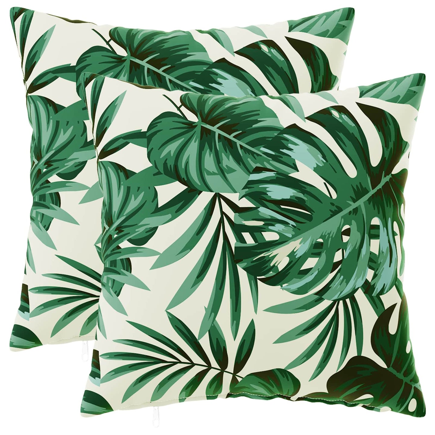 Cushion Cover 2 pcs HEERLEN Leaf Pattern 30 x 30 cm Polyester