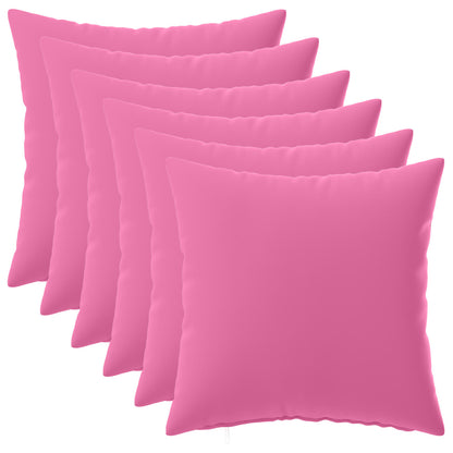 Cushion Cover 6 pcs HEERLEN Pink 30 x 30 cm Polyester