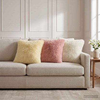 Cushion Cover 2 pcs HEERLEN Pink 30 x 30 cm PV Fleece