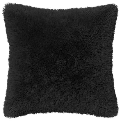 Cushion Cover 6 pcs HEERLEN Black 30 x 30 cm PV Fleece