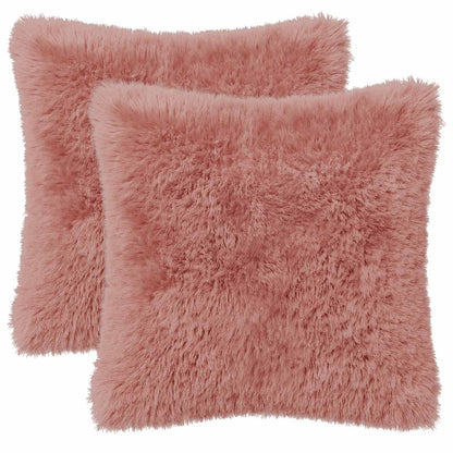 Cushion Cover 2 pcs HEERLEN Pink 30 x 30 cm PV Fleece