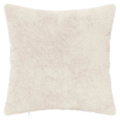 Cushion Cover 6 pcs HEERLEN White 30 x 30 cm Faux Rabbit Fur