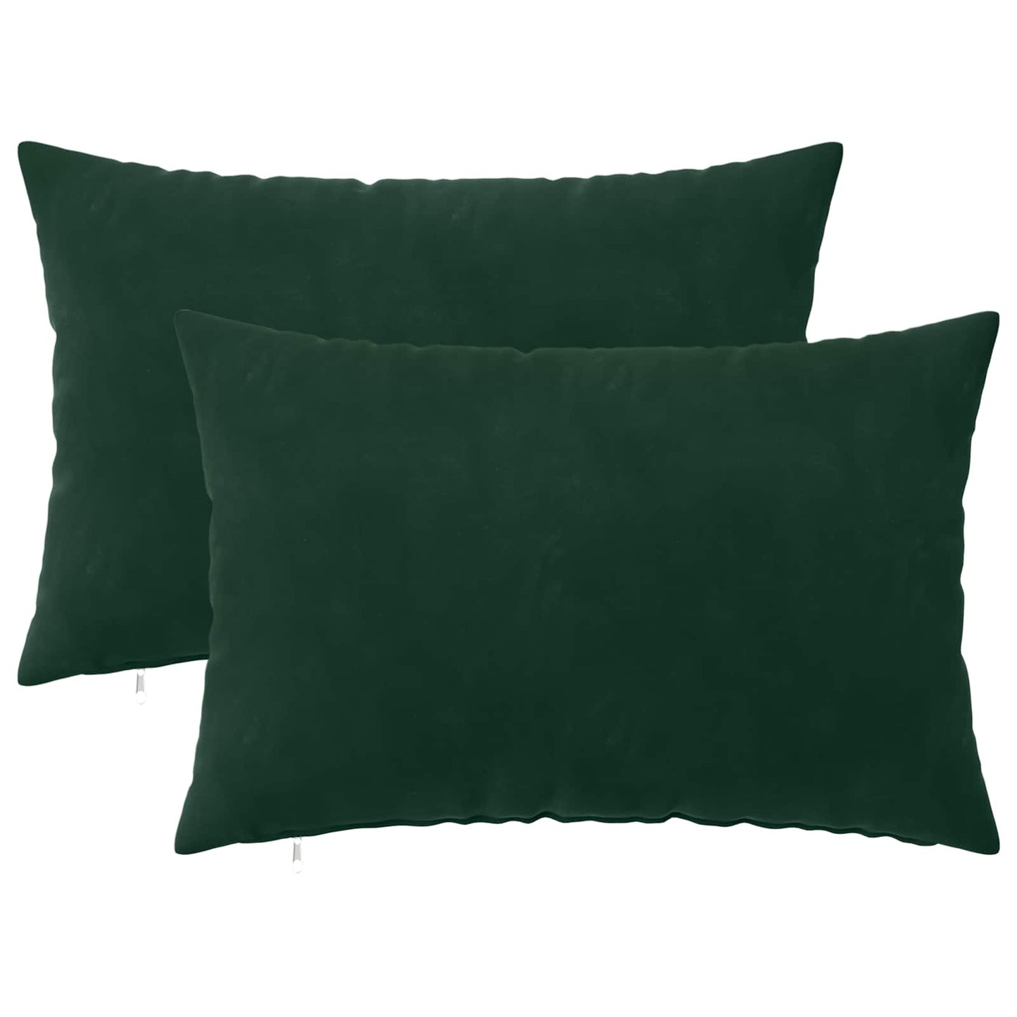 Cushion Cover 2 pcs HEERLEN Dark Green 30 x 50 cm Velvet