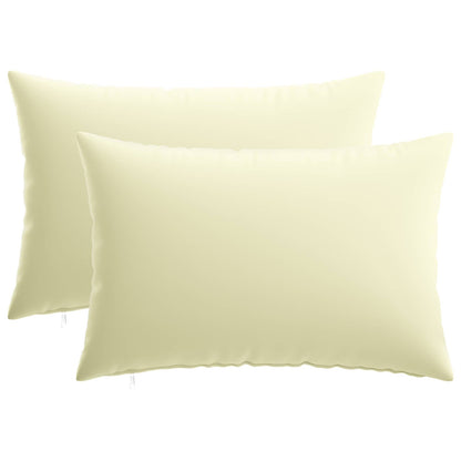 Cushion Cover 2 pcs HEERLEN Cream 30 x 50 cm Polyester