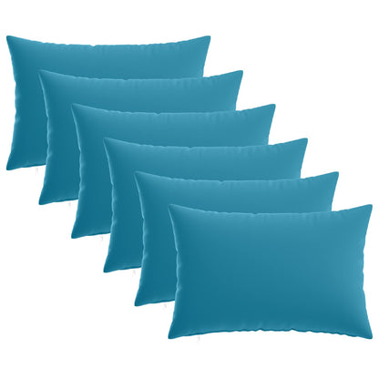 Cushion Cover 6 pcs HEERLEN Light Blue 30 x 50 cm Polyester