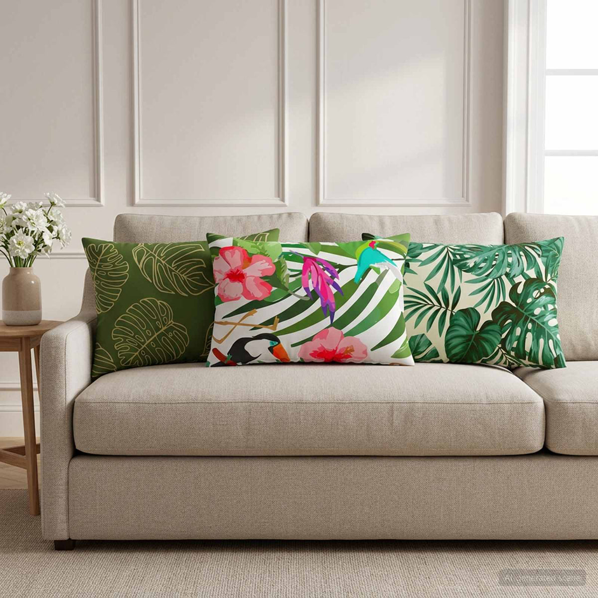 Cushion with Pillow HEERLEN 6 pcs Multicolour Polyester