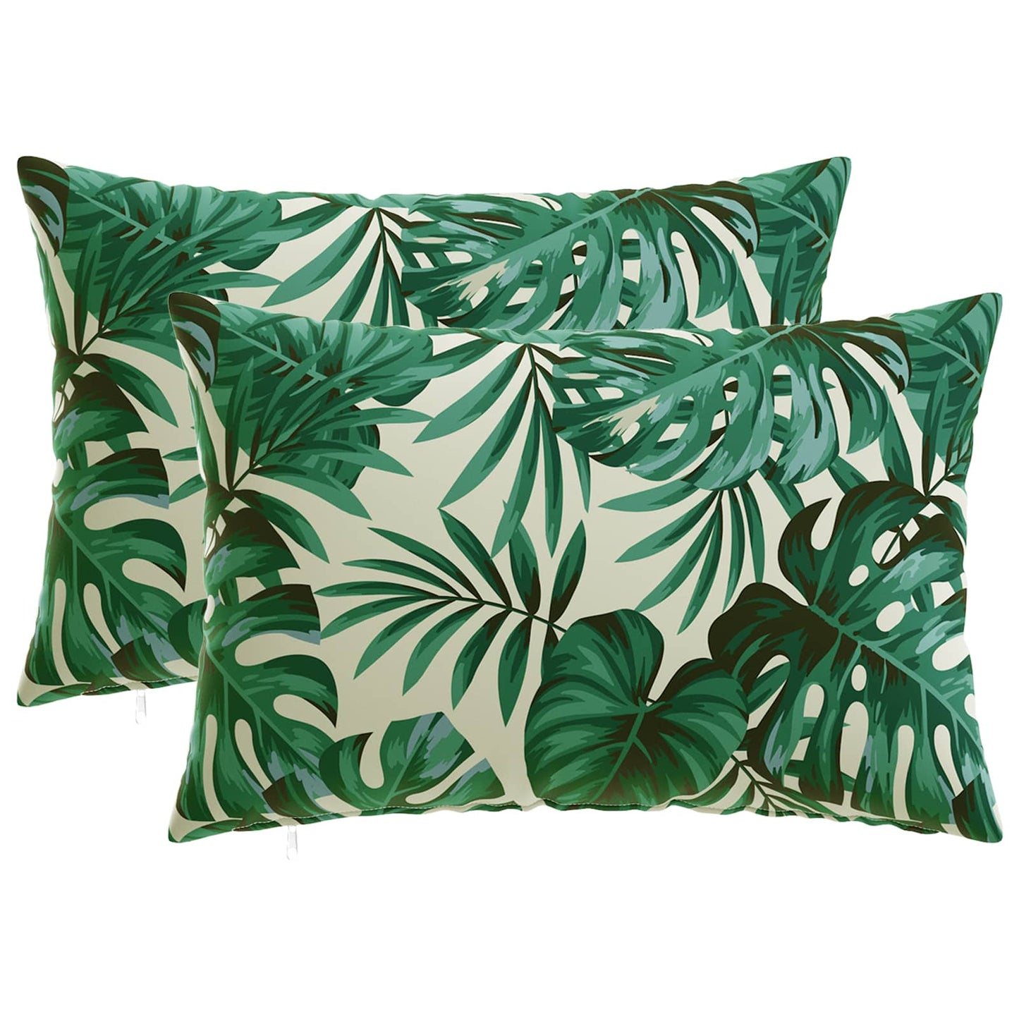 Cushion Cover 2 pcs HEERLEN Leaf Pattern 30 x 50 cm Polyester