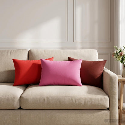 Cushion with Pillow HEERLEN 6 pcs Pink Polyester
