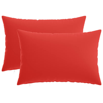 Cushion Cover 2 pcs HEERLEN Red 30 x 50 cm Polyester