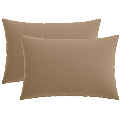 Cushion Cover 2 pcs HEERLEN Taupe 30 x 50 cm Polyester