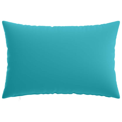 Cushion Cover 6 pcs HEERLEN Turquoise 30 x 50 cm Polyester