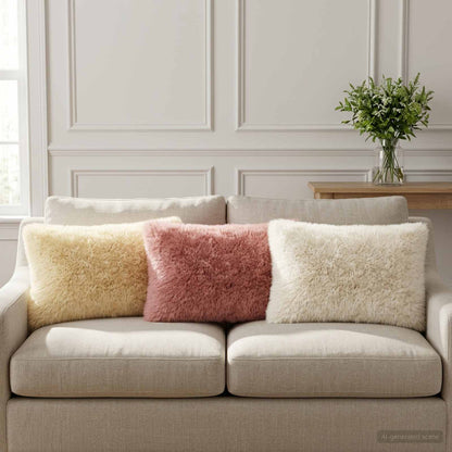 Cushion Cover 6 pcs HEERLEN Pink 30 x 50 cm PV Fleece