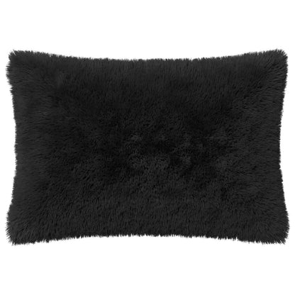 Cushion Cover 6 pcs HEERLEN Black 30 x 50 cm PV Fleece