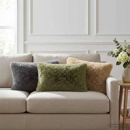 Cushion Cover 2 pcs HEERLEN Light Green 40 x 60 cm PV Fleece