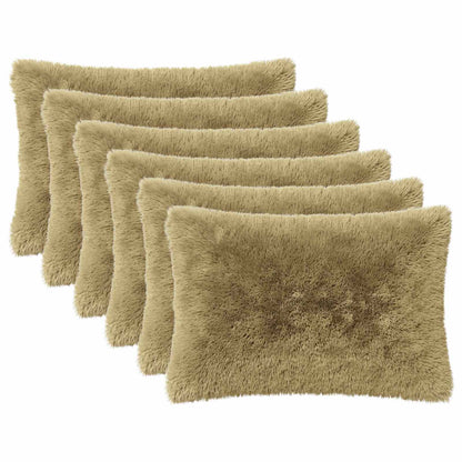 Cushion Cover 6 pcs HEERLEN Light Green 30 x 50 cm PV Fleece