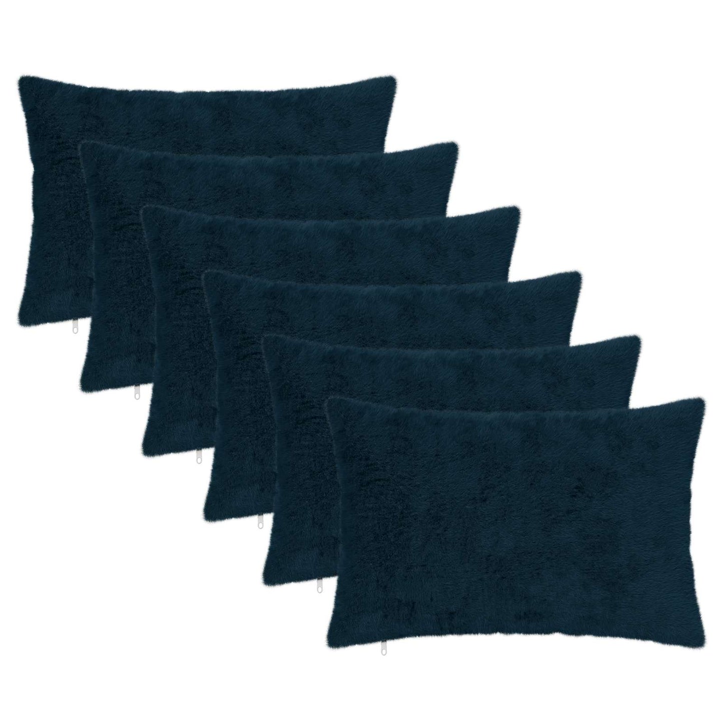 Cushion Cover 6 pcs HEERLEN Navy Blue 30 x 50 cm