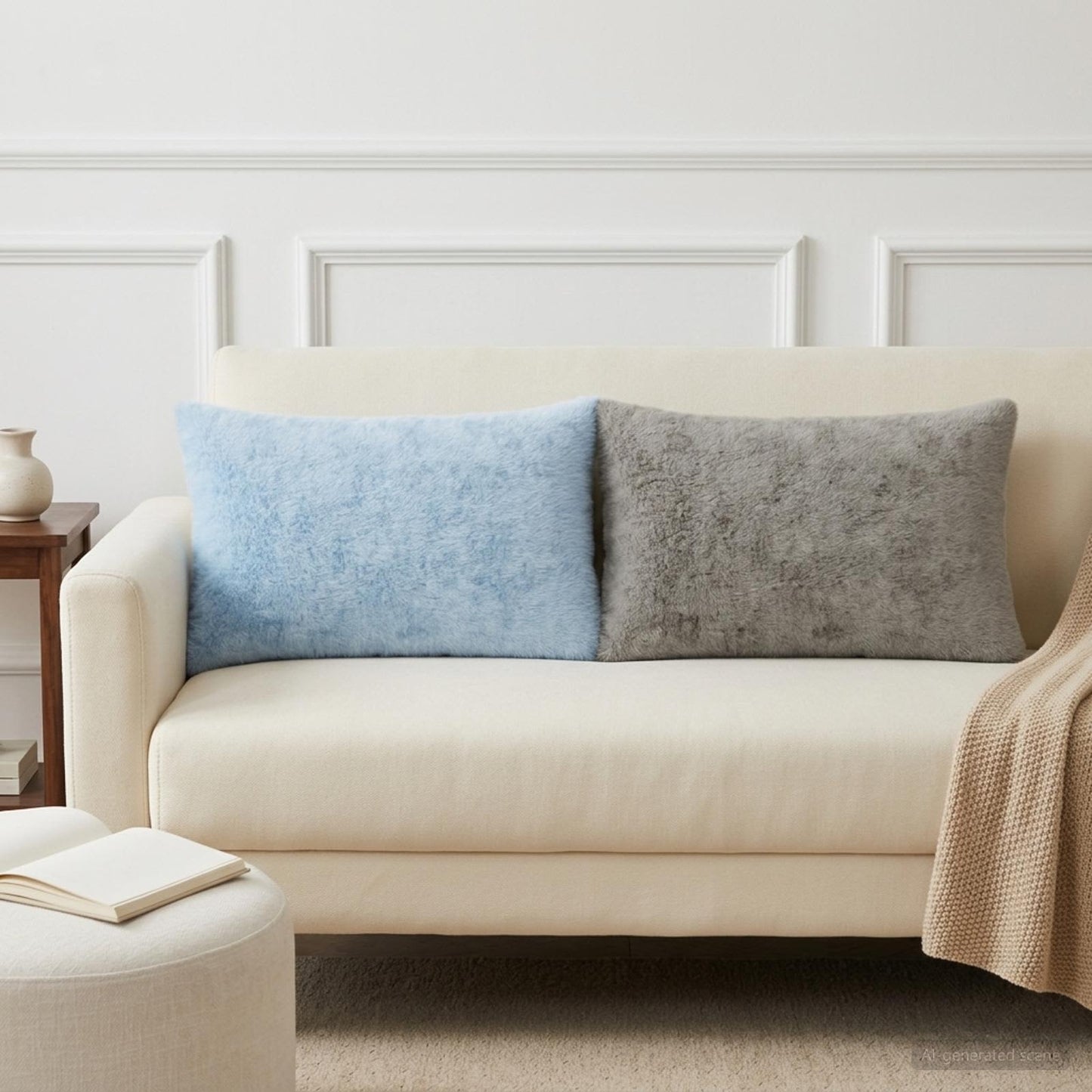 Cushion Cover 6 pcs HEERLEN Light Blue 40 x 60 cm