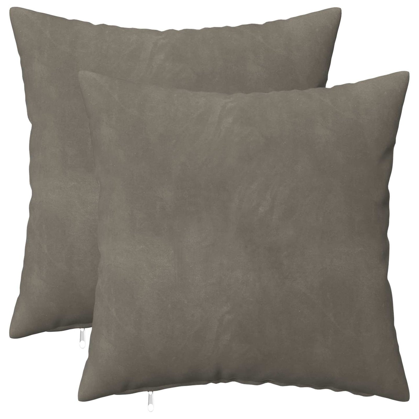 Cushion Cover 2 pcs HEERLEN Light Grey 35 x 35 cm Velvet