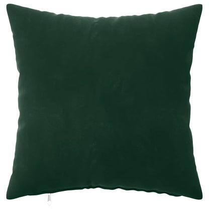 Cushion Cover 6 pcs HEERLEN Dark Green 35 x 35 cm Velvet