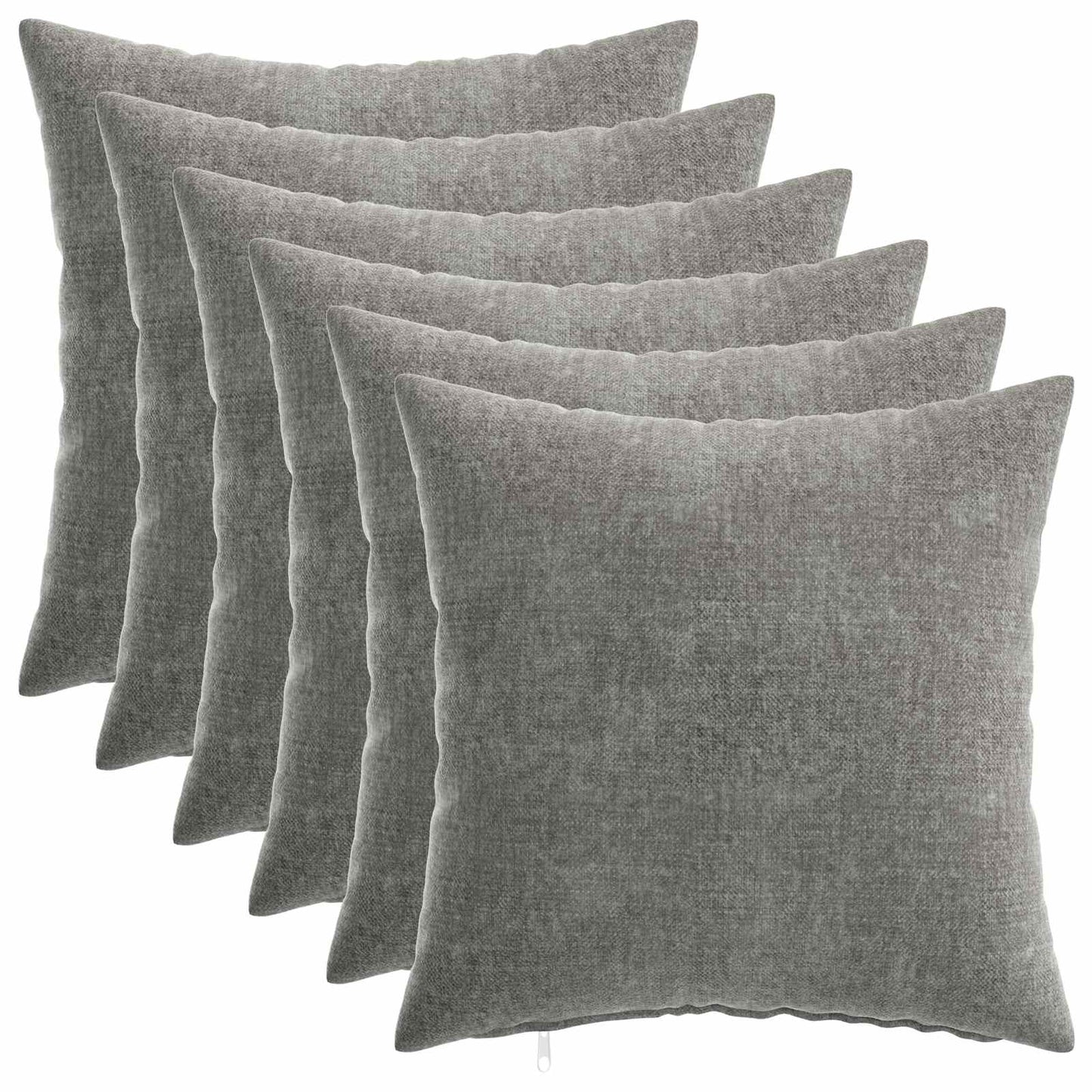 Cushion Cover 6 pcs HEERLEN Dark Grey 35 x 35 cm