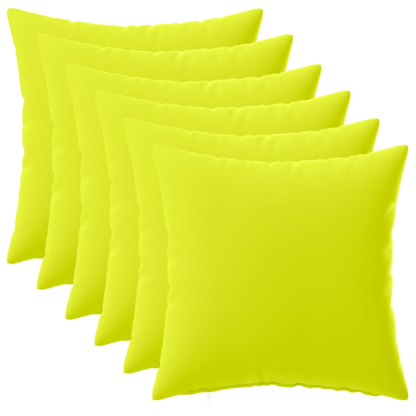 Cushion Cover 6 pcs HEERLEN Bright Green 35 x 35 cm Polyester