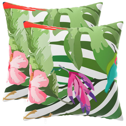 Cushion Cover 2 pcs HEERLEN Black 35 x 35 cm Polyester