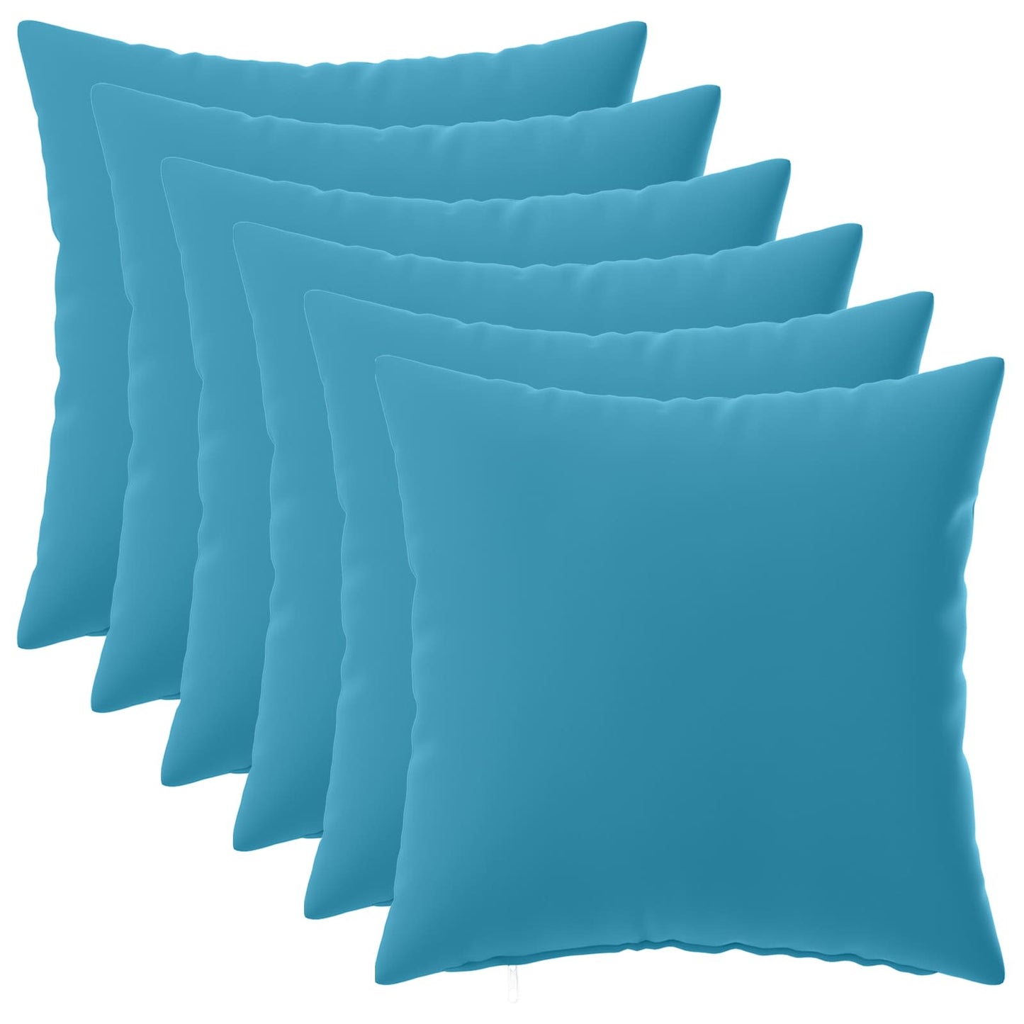 Cushion Cover 6 pcs HEERLEN Light Blue 35 x 35 cm Polyester