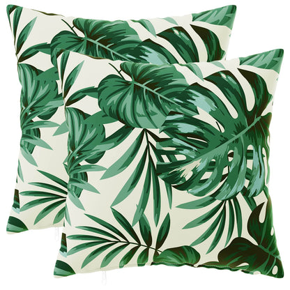 Cushion Cover 2 pcs HEERLEN Leaf Pattern 35 x 35 cm Polyester