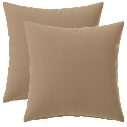 Cushion Cover 2 pcs HEERLEN Taupe 35 x 35 cm Polyester