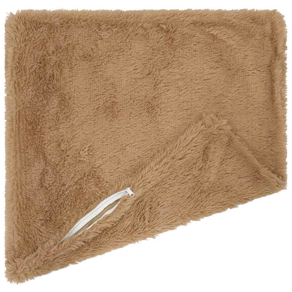 Cushion Cover 2 pcs HEERLEN Taupe 35 x 35 cm PV Fleece