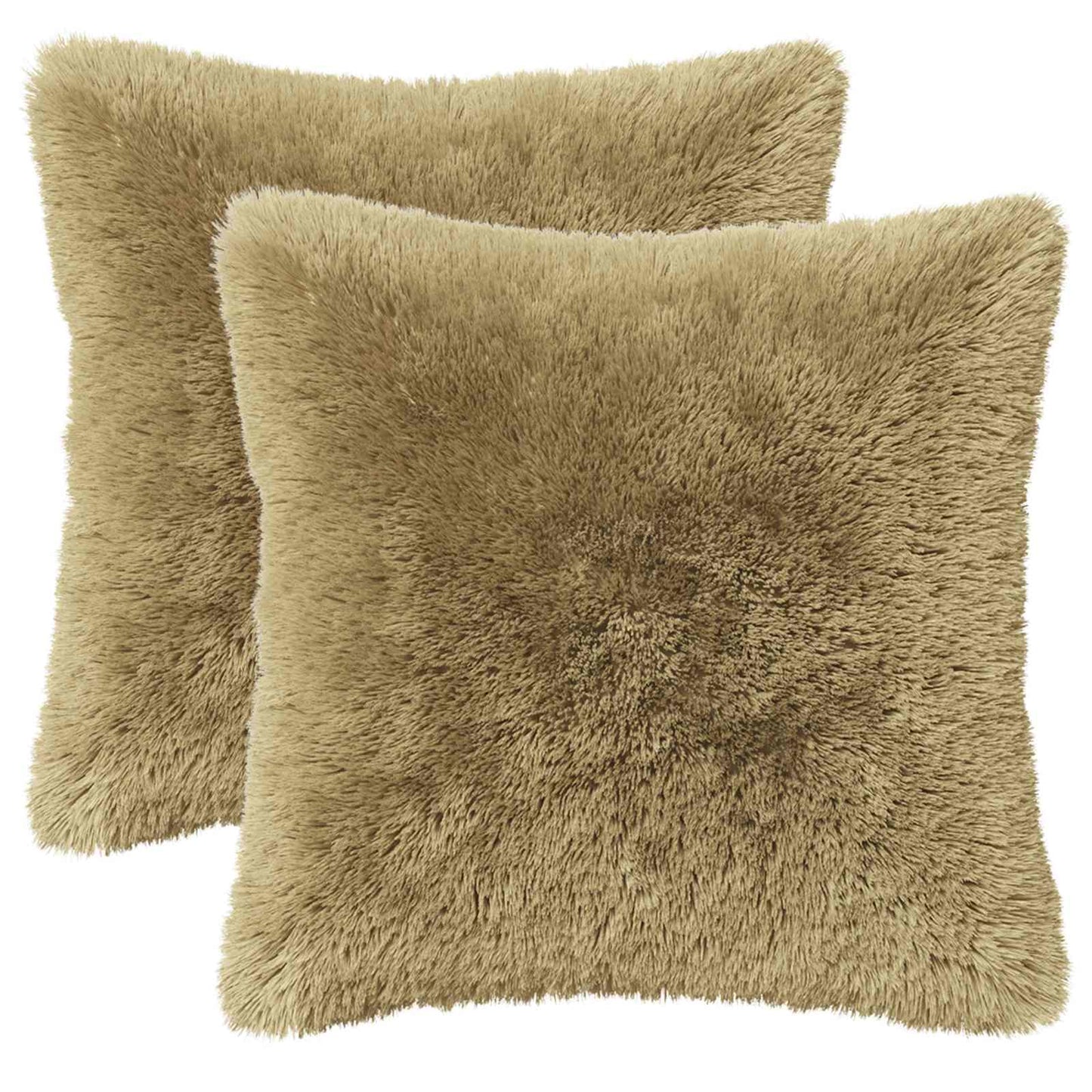 Cushion Cover 2 pcs HEERLEN Light Green 35 x 35 cm PV Fleece