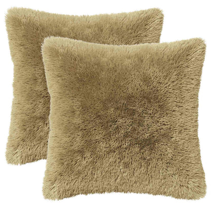 Cushion Cover 2 pcs HEERLEN Light Green 35 x 35 cm PV Fleece