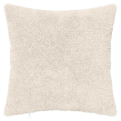 Cushion Cover 2 pcs HEERLEN White 35 x 35 cm Faux Rabbit Fur