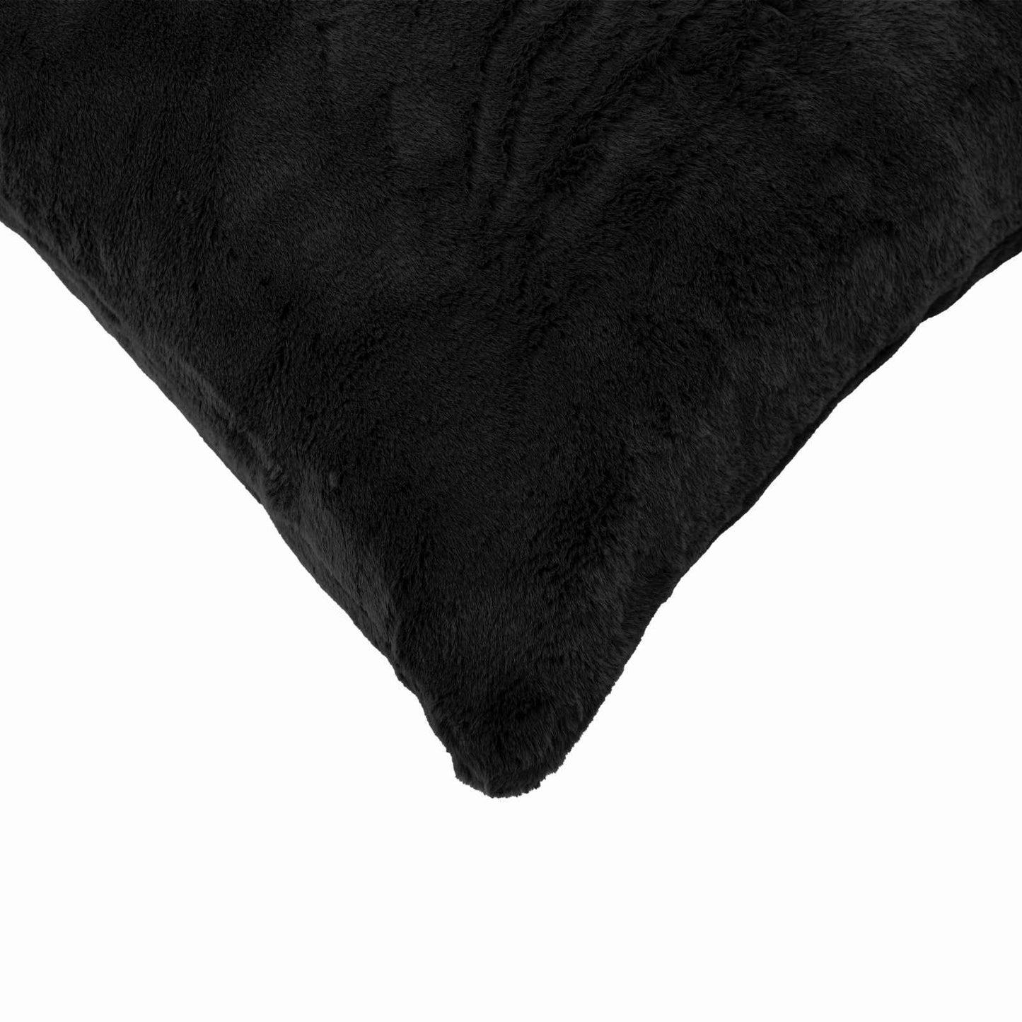 Cushion Cover 6 pcs HEERLEN Black 35 x 35 cm Faux Rabbit Fur