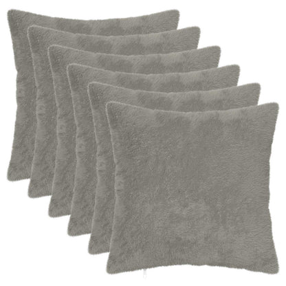Cushion Cover 6 pcs HEERLEN Light Grey 35 x 35 cm