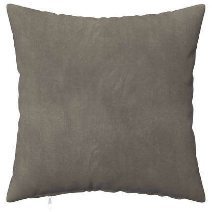 Cushion Cover 12 pcs HEERLEN Light Grey 40 x 40 cm Velvet