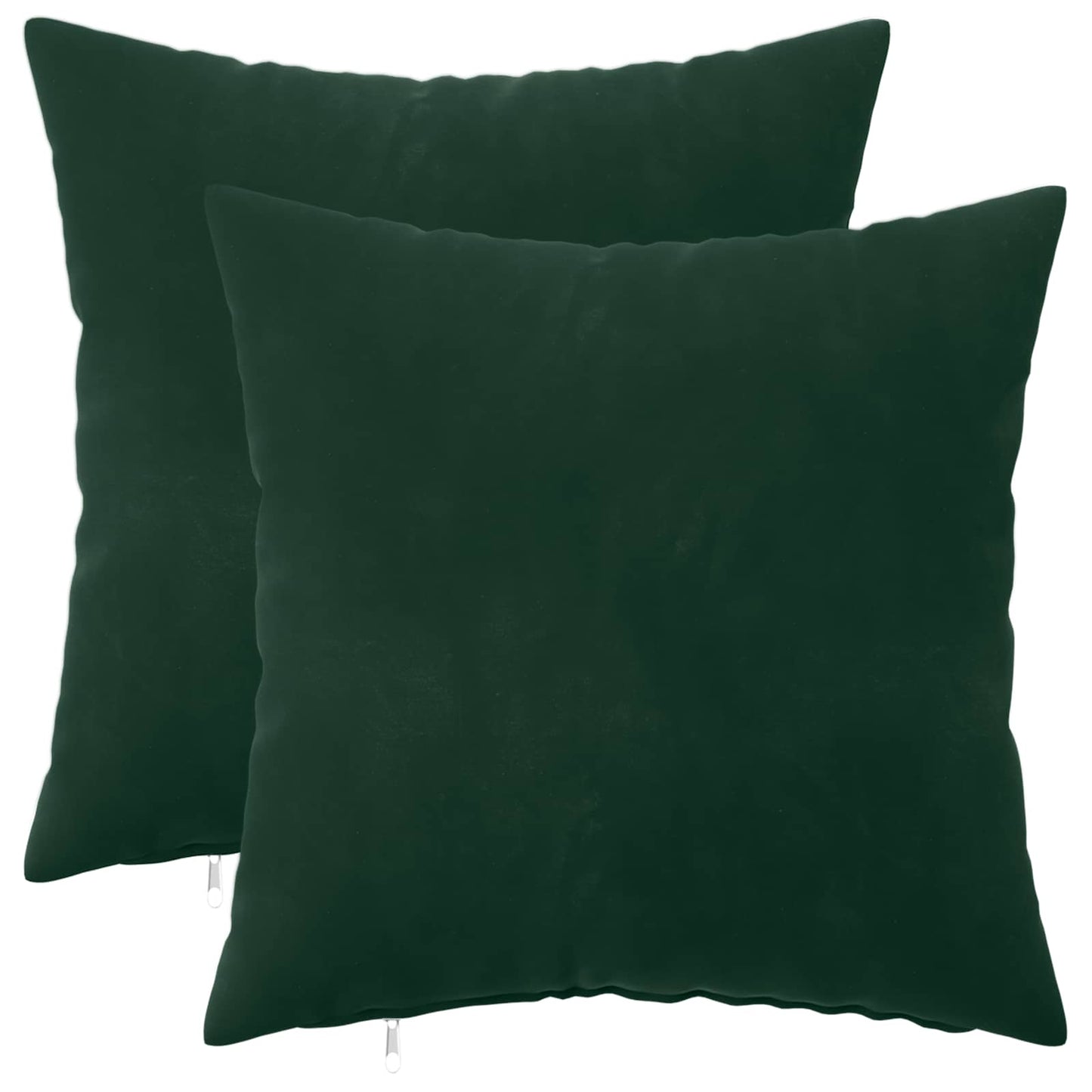 Cushion Cover 2 pcs HEERLEN Dark Green 40 x 40 cm Velvet