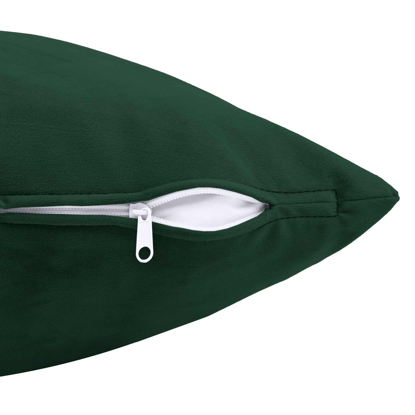 Cushion Cover 6 pcs HEERLEN Dark Green 40 x 40 cm Velvet