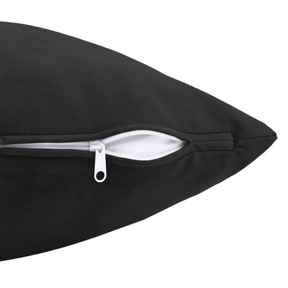 Cushion Cover 6 pcs HEERLEN Black 40 x 40 cm Velvet
