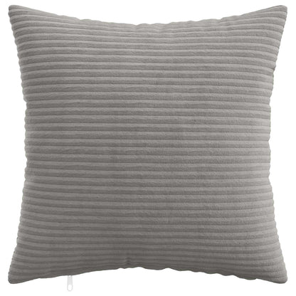 Cushion Cover 12 pcs HEERLEN Light Grey 40 x 40 cm Corduroy