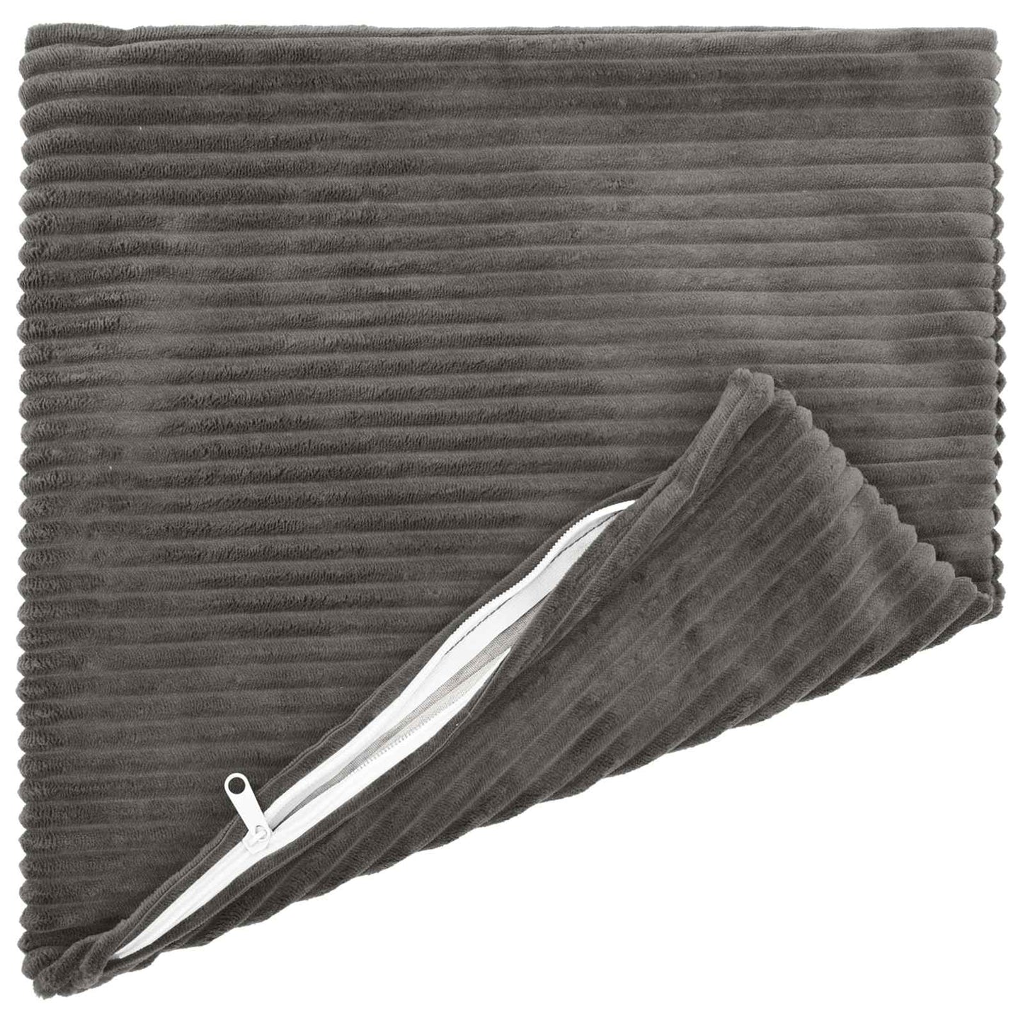 Cushion Cover 12 pcs HEERLEN Dark Grey 40 x 40 cm Corduroy
