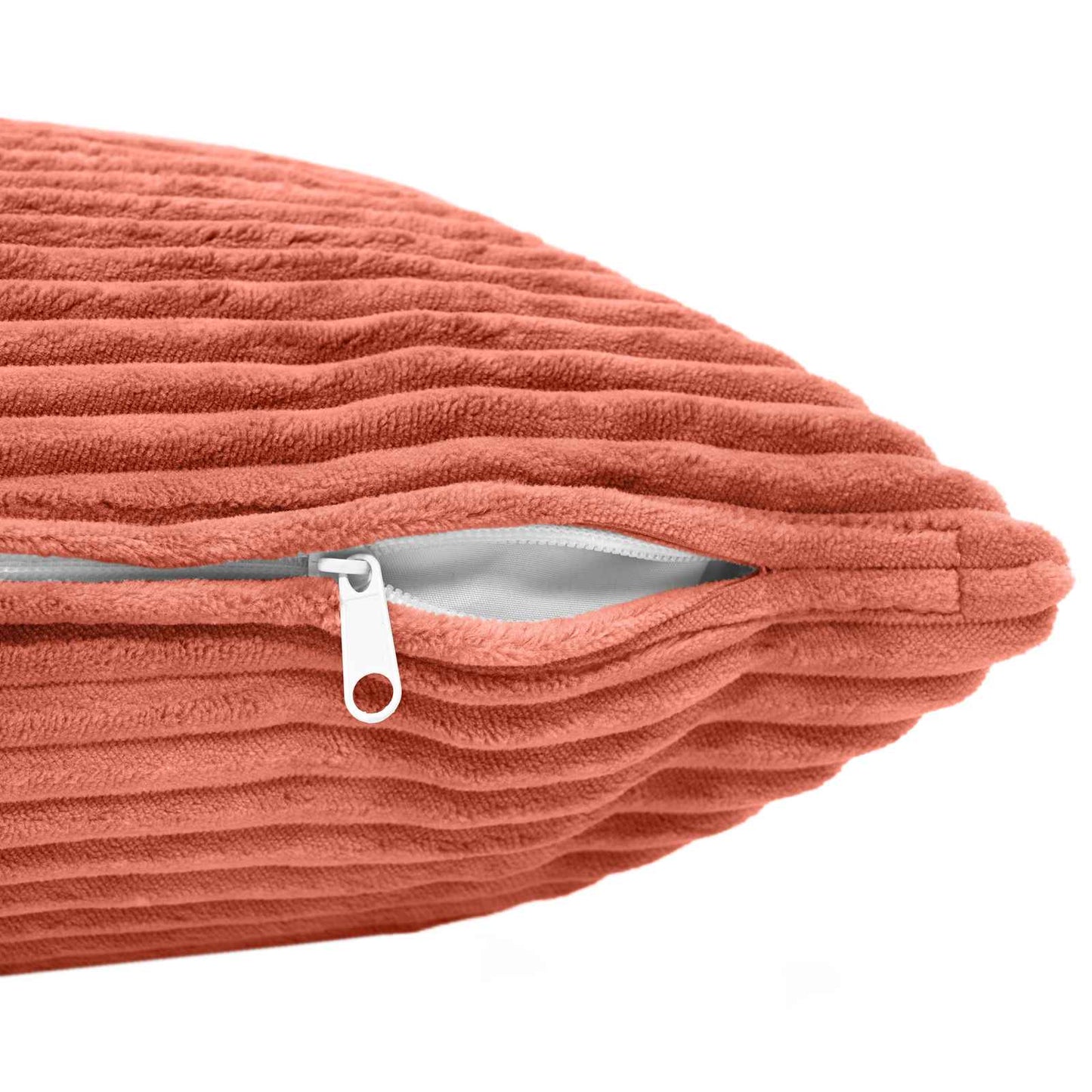 Cushion Cover 12 pcs HEERLEN Red Orange 40 x 40 cm Corduroy